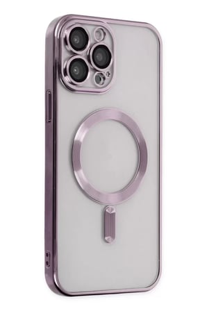 Newface Apple iPhone 13 Pro Max Kılıf Kross Magneticsafe Kapak - Mor