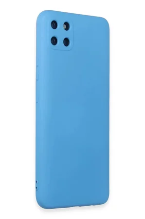 Newface Realme C11 Kılıf Nano içi Kadife Silikon - Mavi