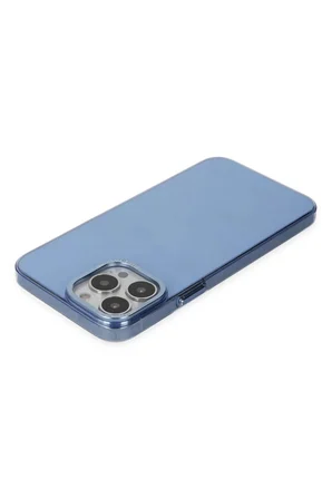 Newface Apple iPhone 14 Pro Kılıf Anka PC Sert Metal Kapak - Mavi