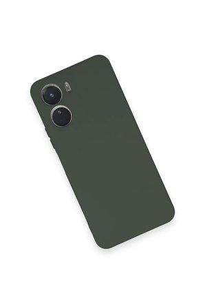 Newface Vivo Y16 Kılıf Nano içi Kadife Silikon - Koyu Yeşil