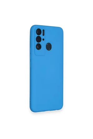 Newface Tecno Pova Neo Kılıf Nano içi Kadife Silikon - Mavi