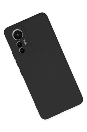 Newface Xiaomi Mi 12 Lite Kılıf Nano içi Kadife Silikon - Siyah