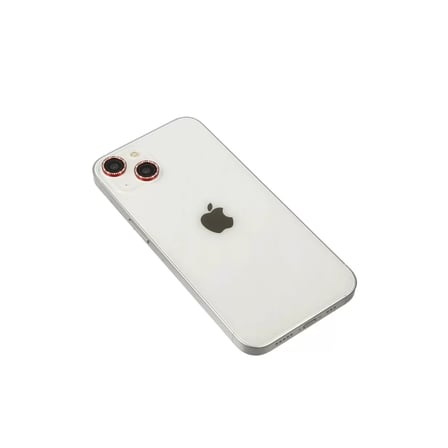 Newface Apple iPhone 14 Diamond Kamera Lens - Kırmızı