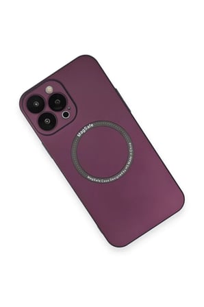 Newface Apple iPhone 14 Pro Kılıf Jack Magneticsafe Lens Silikon - Mürdüm