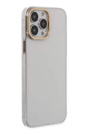 Newface Apple iPhone 13 Pro Kılıf Anka PC Sert Metal Kapak - Şeffaf