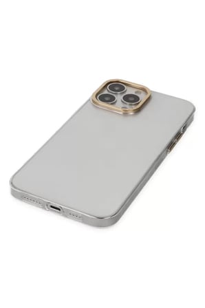 Newface Apple iPhone 13 Pro Kılıf Anka PC Sert Metal Kapak - Şeffaf