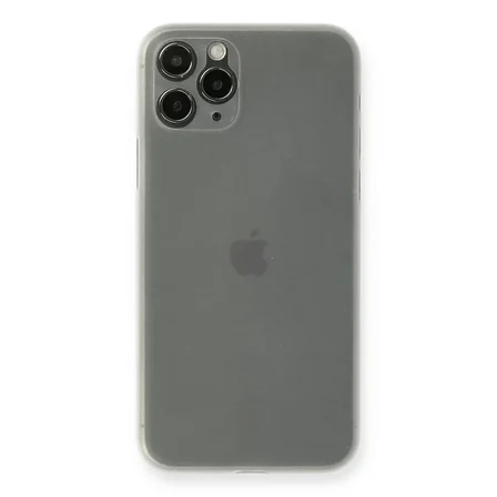 Newface Apple iPhone 11 Pro Max Kılıf PP Ultra İnce Kapak - Beyaz