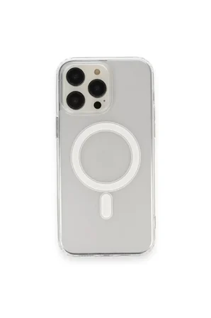 Newface Apple iPhone 14 Pro Kılıf Matte Şeffaf Magneticsafe - Şeffaf