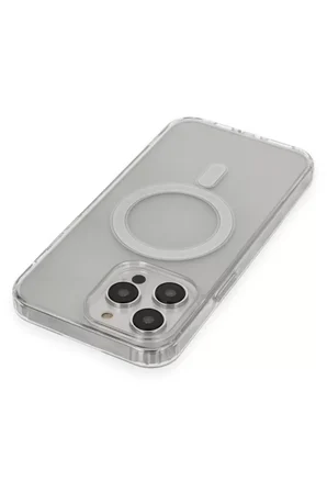Newface Apple iPhone 14 Pro Kılıf Matte Şeffaf Magneticsafe - Şeffaf