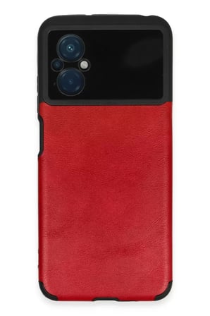 Newface Xiaomi Poco M5 Kılıf Loop Deri Silikon - Kırmızı