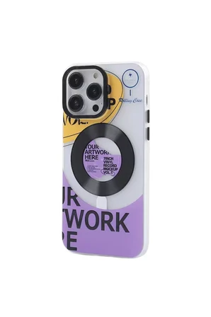 Newface Apple iPhone 14 Pro Kılıf Apollo Magneticsafe Desenli Kapak - Apollo Şeffaf - 6