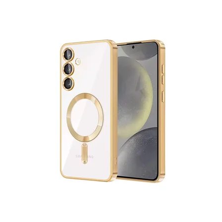 Newface Samsung Galaxy S23 Kılıf Kross Magneticsafe Kapak - Gold