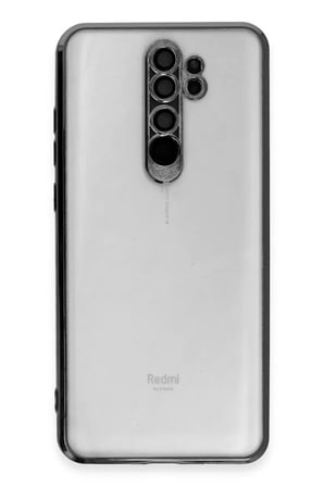Newface Xiaomi Redmi Note 8 Pro Kılıf Razer Lensli Silikon - Siyah