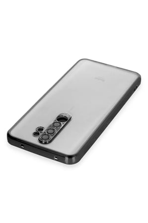 Newface Xiaomi Redmi Note 8 Pro Kılıf Razer Lensli Silikon - Siyah