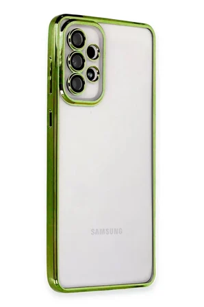 Newface Samsung Galaxy A53 5G Kılıf Razer Lensli Silikon - Yeşil