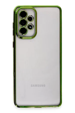 Newface Samsung Galaxy A53 5G Kılıf Razer Lensli Silikon - Yeşil