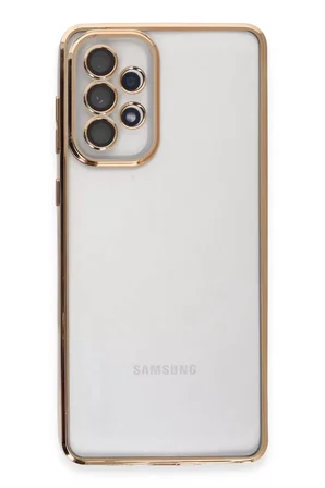 Newface Samsung Galaxy A73 5G Kılıf Razer Lensli Silikon - Gold