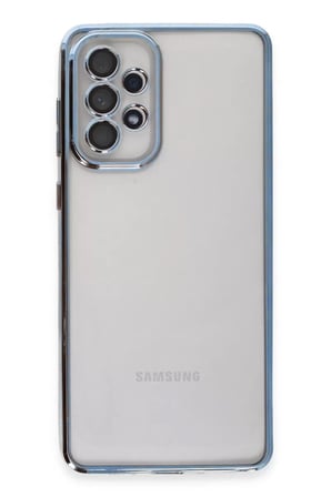 Newface Samsung Galaxy A73 5G Kılıf Razer Lensli Silikon - Açık Mavi
