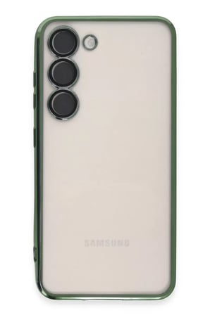 Newface Samsung Galaxy S23 Kılıf Razer Lensli Silikon - Yeşil