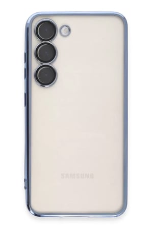 Newface Samsung Galaxy S23 Kılıf Razer Lensli Silikon - Açık Mavi