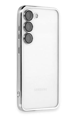 Newface Samsung Galaxy S23 Plus Kılıf Razer Lensli Silikon - Gümüş