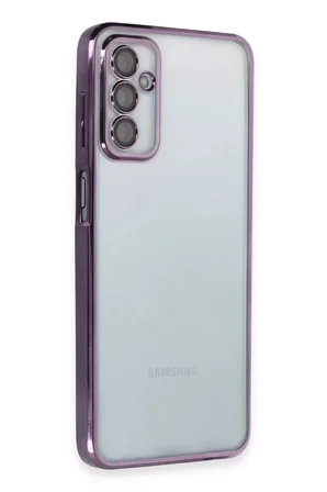 Newface Samsung Galaxy M23 Kılıf Razer Lensli Silikon - Mor
