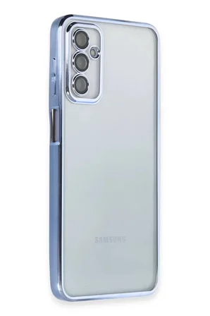Newface Samsung Galaxy M23 Kılıf Razer Lensli Silikon - Açık Mavi