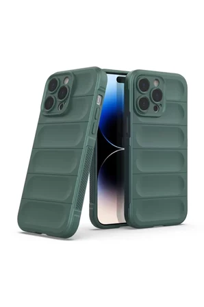 Newface Apple iPhone 14 Pro Kılıf Optimum Silikon - Koyu Yeşil