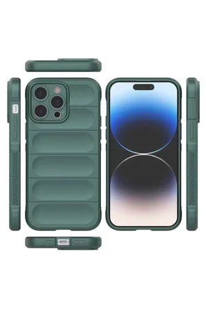 Newface Apple iPhone 14 Pro Kılıf Optimum Silikon - Koyu Yeşil