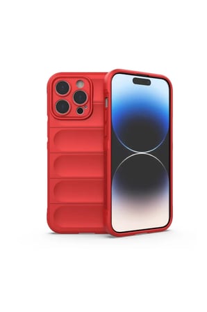 Newface Apple iPhone 14 Pro Max Kılıf Optimum Silikon - Kırmızı