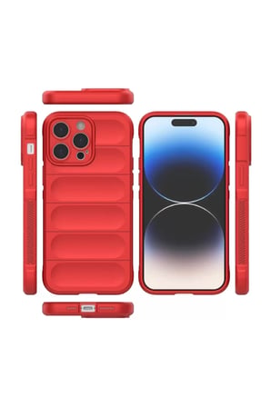 Newface Apple iPhone 14 Pro Max Kılıf Optimum Silikon - Kırmızı