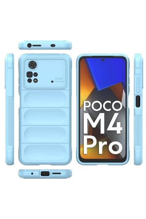 Newface Xiaomi Poco M4 Pro 4G Kılıf Optimum Silikon - Sky Blue
