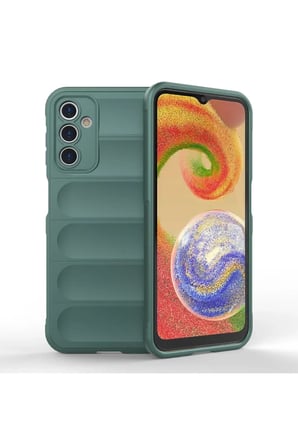 Newface Samsung Galaxy A14 4G Kılıf Optimum Silikon - Koyu Yeşil