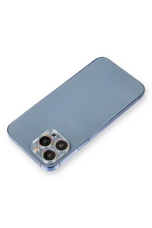 Newface Apple iPhone 12 Pro Shine Kamera Lens Koruma Cam - Rainbow