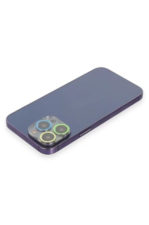 Newface Apple iPhone 12 Pro Renkli Kamera Lens Koruma Cam - Yeşil-Sarı