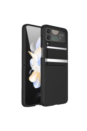Newface Samsung Galaxy Z Flip 3 Kılıf Belt Flip Kapak - Siyah