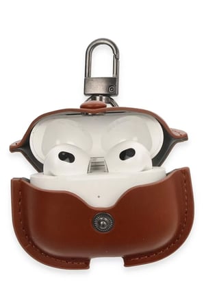 Newface Apple Airpods 3 (3.nesil) Çanta Deri Kılıf - Taba