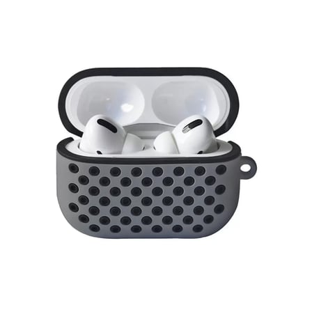 Newface Apple Airpods Pro 2 (2.nesil) Spor Delikli Kılıf - Gri-Siyah