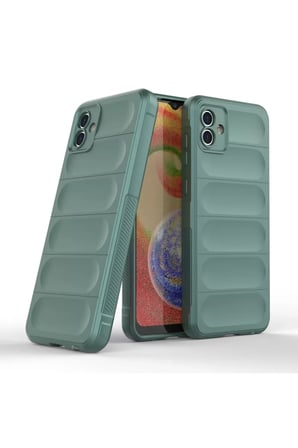 Newface Samsung Galaxy A04E Kılıf Optimum Silikon - Koyu Yeşil