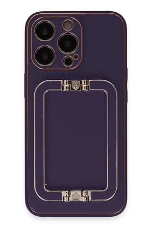 Newface Apple iPhone 14 Pro Kılıf Coco Elit Kapak - Derin Mor
