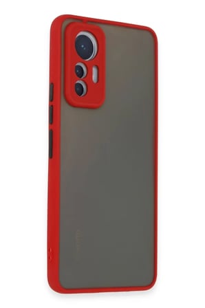 Newface Xiaomi Mi 12 Lite Kılıf Montreal Silikon Kapak - Kırmızı
