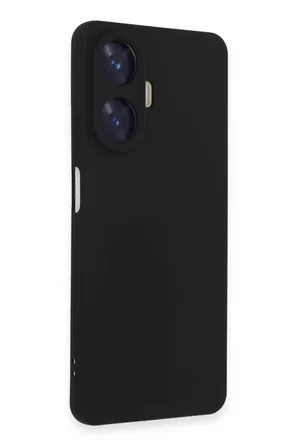 Newface Realme C55 Kılıf Nano içi Kadife Silikon - Siyah