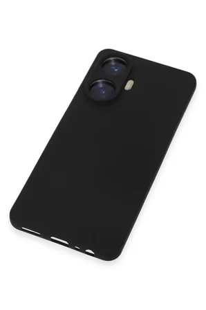 Newface Realme C55 Kılıf Nano içi Kadife Silikon - Siyah