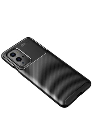 Newface One Plus 9 Pro Kılıf Auto Focus Karbon Kapak - Siyah