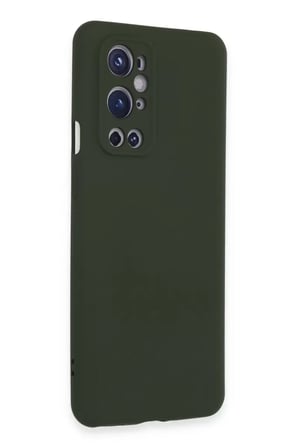 Newface One Plus 9 Pro Kılıf Nano içi Kadife Silikon - Koyu Yeşil