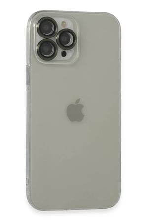 Newface Apple iPhone 13 Pro Max Kılıf Luko Lens Silikon - Yeşil