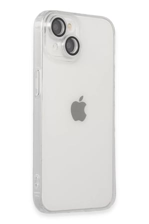 Newface Apple iPhone 14 Kılıf Luko Lens Silikon - Gümüş