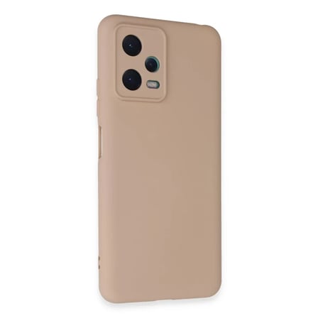Newface Xiaomi Redmi Note 12 5G Kılıf Nano içi Kadife Silikon - Pudra
