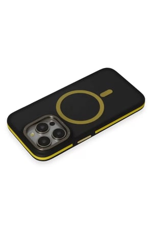 Joko Apple iPhone 14 Pro Kılıf Rocky Magsafe Kapak - Siyah-Sarı