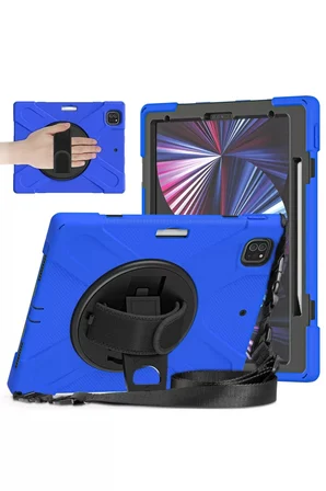 Newface Apple iPad Pro 12.9 (2020) Kılıf Amazing Tablet Kapak - Mavi